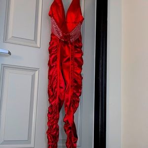 Gorgeous bright red jumpsuit